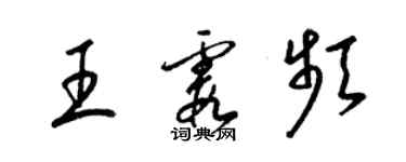 梁錦英王霞頻草書個性簽名怎么寫