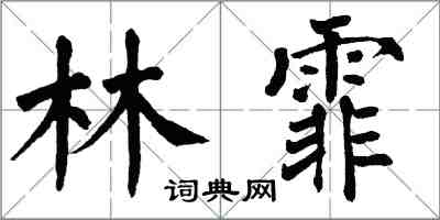 翁闓運林霏楷書怎么寫