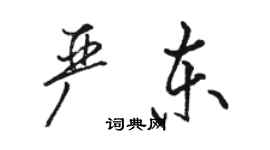 駱恆光嚴東行書個性簽名怎么寫