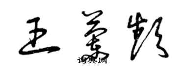 曾慶福王蘭頻草書個性簽名怎么寫