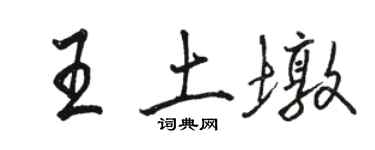 駱恆光王土墩行書個性簽名怎么寫