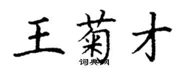 丁謙王菊才楷書個性簽名怎么寫