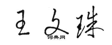 駱恆光王文珠草書個性簽名怎么寫