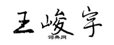 曾慶福王峻宇行書個性簽名怎么寫