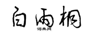 曾慶福白雨桐草書個性簽名怎么寫