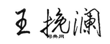 駱恆光王挽瀾行書個性簽名怎么寫