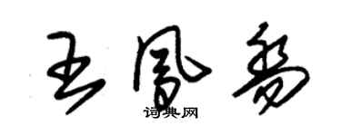 朱錫榮王鳳喬草書個性簽名怎么寫