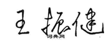 駱恆光王振健草書個性簽名怎么寫