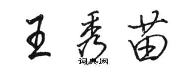 駱恆光王秀苗行書個性簽名怎么寫