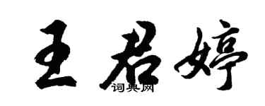胡問遂王君婷行書個性簽名怎么寫