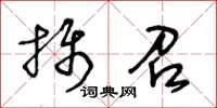 王冬齡攝召草書怎么寫