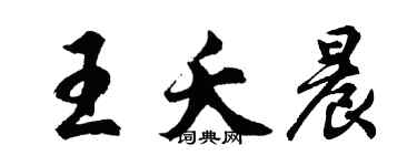 胡問遂王夭晨行書個性簽名怎么寫