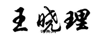 胡問遂王曉理行書個性簽名怎么寫