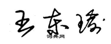 朱錫榮王東瑜草書個性簽名怎么寫