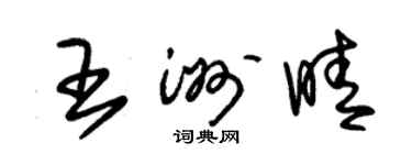 朱錫榮王洲晴草書個性簽名怎么寫