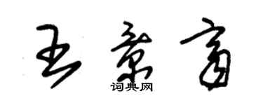 朱錫榮王景齊草書個性簽名怎么寫