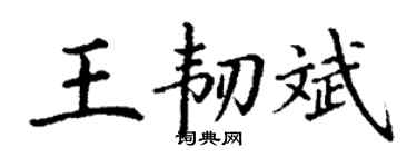 丁謙王韌斌楷書個性簽名怎么寫
