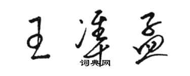 駱恆光王準孟草書個性簽名怎么寫