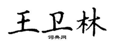 丁謙王衛林楷書個性簽名怎么寫