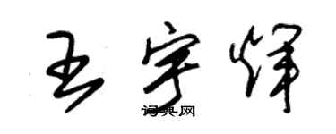 朱錫榮王宇輝草書個性簽名怎么寫