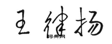 駱恆光王律揚草書個性簽名怎么寫