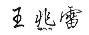 駱恆光王兆雷行書個性簽名怎么寫