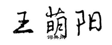 曾慶福王萌陽行書個性簽名怎么寫