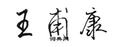 駱恆光王甫康行書個性簽名怎么寫