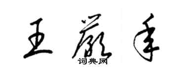 梁錦英王嚴年草書個性簽名怎么寫