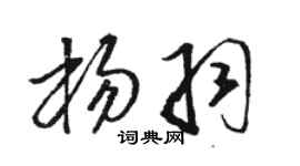 駱恆光楊羽草書個性簽名怎么寫
