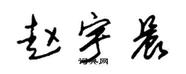 朱錫榮趙宇晨草書個性簽名怎么寫