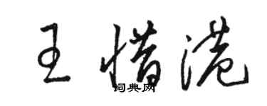 駱恆光王惜港草書個性簽名怎么寫
