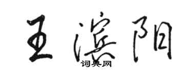 駱恆光王濱陽行書個性簽名怎么寫