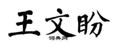 翁闓運王文盼楷書個性簽名怎么寫