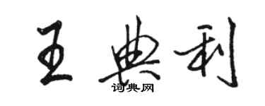 駱恆光王典利行書個性簽名怎么寫