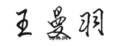 駱恆光王曼羽行書個性簽名怎么寫