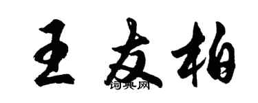 胡問遂王友柏行書個性簽名怎么寫