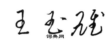 駱恆光王玉雄草書個性簽名怎么寫