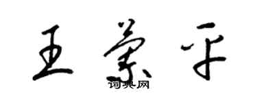 梁錦英王蘭平草書個性簽名怎么寫