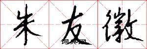 朱友徽怎么寫好看