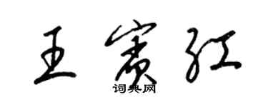 梁錦英王賓紅草書個性簽名怎么寫