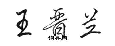 駱恆光王晉蘭行書個性簽名怎么寫