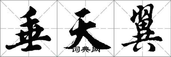 胡問遂垂天翼行書怎么寫