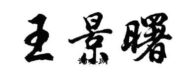 胡問遂王景曙行書個性簽名怎么寫