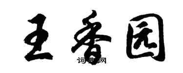 胡問遂王香園行書個性簽名怎么寫