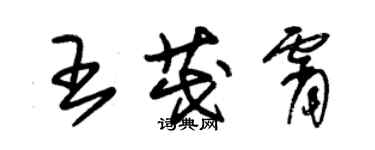 朱錫榮王茂霄草書個性簽名怎么寫