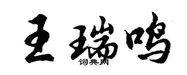 胡問遂王瑞鳴行書個性簽名怎么寫