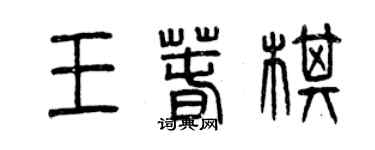 曾慶福王春棋篆書個性簽名怎么寫