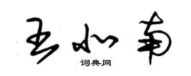 朱錫榮王北南草書個性簽名怎么寫