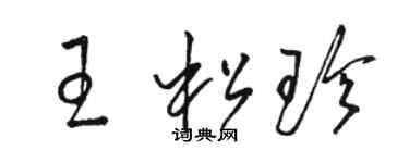 駱恆光王松珍草書個性簽名怎么寫